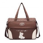 08190 – Kono Teddy Bear ‘Welcome Baby’ Changing Bag with Changing Mat – Coffee