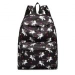 E1401 UN – Miss Lulu Large Backpack Unicorn Print – Black