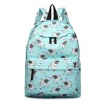 E1401 UN – Miss Lulu Large Backpack Unicorn Print – Blue