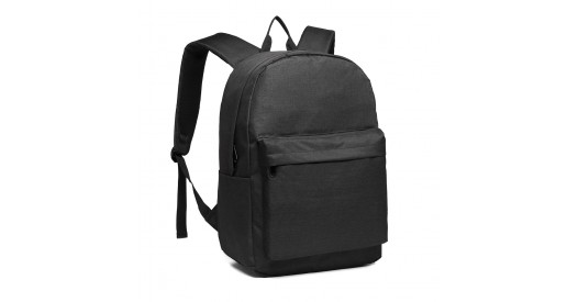 E1930 - Kono Durable Polyester Everyday Backpack With Sleek Design - Black