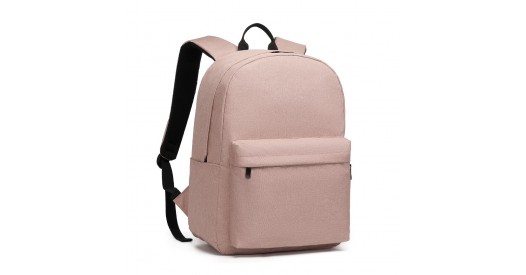 E1930 - Kono Durable Polyester Everyday Backpack With Sleek Design - Pink