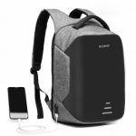 E1946 – KONO REFLECTIVE USB CHARGING INTERFACE BACKPACK – GREY