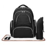 E6706 – Kono Large Capacity Multi Function Baby Diaper Backpack – Black