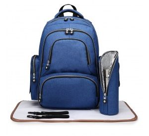 E6706 - Kono Large Capacity Multi Function Baby Diaper Backpack - Blue