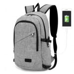 E6715 – Kono Business Laptop Backpack with USB Charging Port – Grey