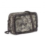 E6846 – Miss Lulu Metallic Effect Leather Look Chain Shoulder Bag – Gold