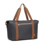 EA2402 – Kono Multifunctional Large Capacity Lightweight Water-Resistant Travel and Gym Duffel Bag with Wet and Dry Separation Compartment – Grey And Brown