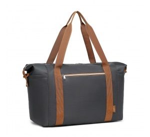 EA2402 - Kono Multifunctional Large Capacity Lightweight Water-Resistant Travel and Gym Duffel Bag with Wet and Dry Separation Compartment - Grey And Brown