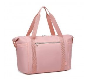 EA2402 - Kono Multifunctional Large Capacity Lightweight Water-Resistant Travel and Gym Duffel Bag with Wet and Dry Separation Compartment - Pink
