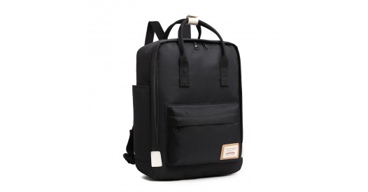 EB2017 - Kono Large Polyester Laptop Backpack - Black