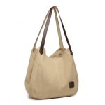 EB2040L – Kono Canvas Shoulder Tote Bag – Khaki