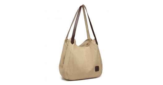 EB2040L - Kono Canvas Shoulder Tote Bag - Khaki
