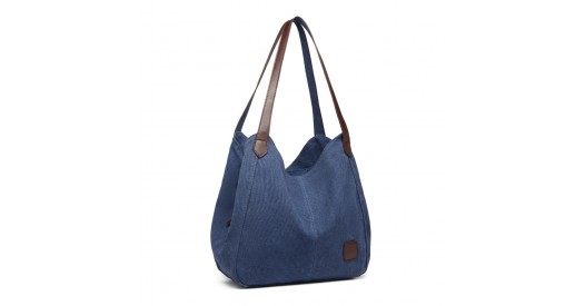 EB2040L - Kono Canvas Shoulder Tote Bag - Navy