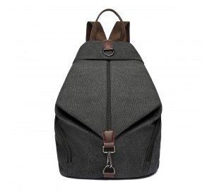 EB2044 - Kono Fashion Anti-Theft Canvas Backpack - Black