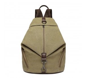 EB2044 - Kono Fashion Anti-Theft Canvas Backpack - Khaki