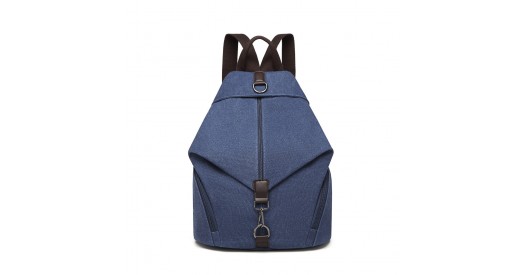 EB2044 - Kono Fashion Anti-Theft Canvas Backpack - Navy