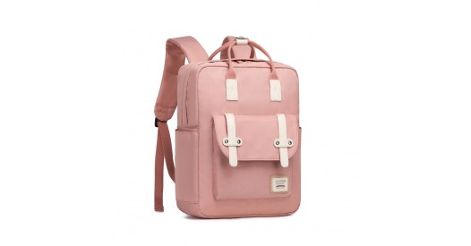 EB2211 - Kono Casual Daypack Lightweight Backpack Travel Bag - Pink