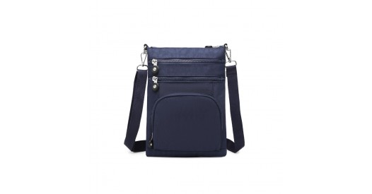 EB2228 - Kono Casual Multi Pocket RFID Blocking Cross body Bag - Navy