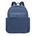 EB2234 – Kono Canvas Lightweight Casual School Backpack – Navy