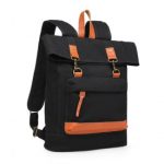 EB2303 – Kono Large Capacity Canvas Casual Travel Backpack – Black