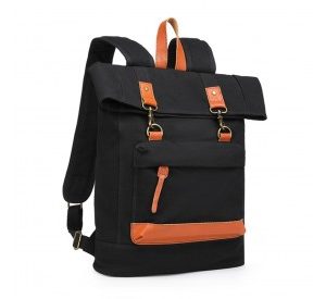 EB2303 - Kono Large Capacity Canvas Casual Travel Backpack - Black