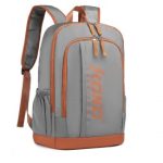 EB2325 – Kono Contrasting Colors Waterproof Casual Backpack With Laptop Compartment – Grey