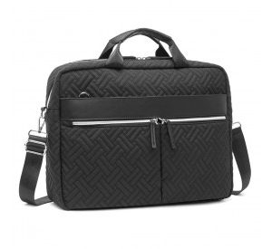 EG2343 - Kono Water-Repellent Elegant Quilted Laptop Bag - Black