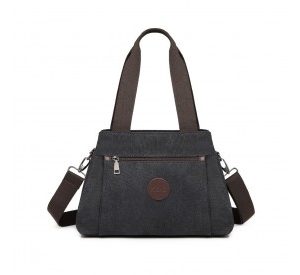 EH2045 - Kono Canvas Multi-Functional Cross Body Bag - Black