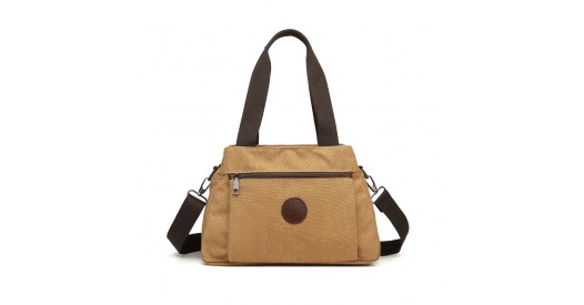 EH2045 - Kono Canvas Multi-Functional Cross Body Bag - Brown