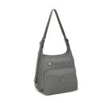 EH2063 – Kono Three Way Multipurpose Casual Shoulder Bag With Double Zippers – Grey