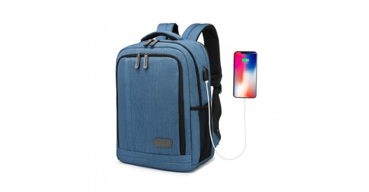 EM2111S - Kono Multi-Compartment Backpack with USB Port - Blue