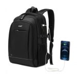 EM2130 – Kono Functional Travel Backpack With USB Charging Port – Black