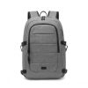EM2347 – Kono Multi-Compartment Water-Resistant Backpack With USB Charging Port – Grey