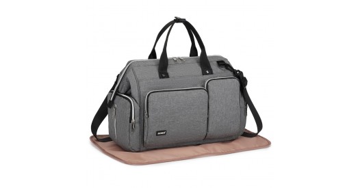 EQ2036 – Kono Multi-Compartment Maternity Bag – Grey