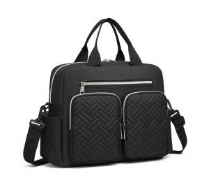 EQ2248 - Kono Durable And Functional Changing Tote Bag - Black