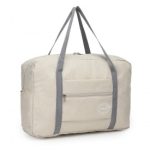EQ2256 – Kono Foldable Waterproof Storage Travel Handbag – Beige