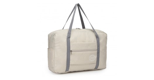 EQ2256 - Kono Foldable Waterproof Storage Travel Handbag - Beige