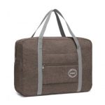 EQ2256 – Kono Foldable Waterproof Storage Travel Handbag – Brown