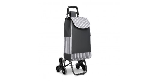 EQ2259 - Kono 6 Wheel Push Shopping Trolley - Grey