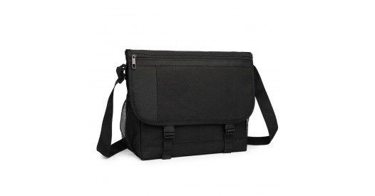 EQ2260 - Kono High Security Messenger Bag Satchel Shoulder Bag - Black