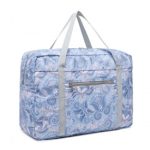 EQ2308P – Kono Foldable Waterproof Storage Cabin Travel Handbag Print – Light Blue