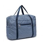 EQ2308S – Kono Foldable Waterproof Storage Cabin Travel Handbag Striped Print – Navy