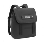 EQ2327 – Kono PVC Coated Water-resistant Streamlined And Innovative Flap Backpack – Black