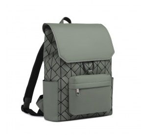ET2417 - Kono Water-Resistant Urban Geometric Backpack With Laptop Compartment - Green