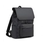 ET2417 – Kono Water-Resistant Urban Geometric Backpack With Laptop Compartment – Black