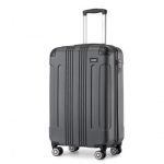 K1777-1L – Kono 19 Inch ABS Lightweight Compact Hard Shell Cabin Suitcase Travel Carry-On Luggage – Grey