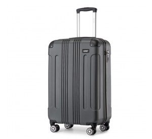 K1777-1L - Kono 19 Inch ABS Lightweight Compact Hard Shell Cabin Suitcase Travel Carry-On Luggage - Grey