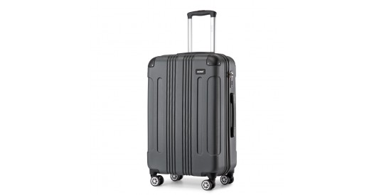 K1777-1L - Kono 28 Inch ABS Lightweight Compact Hard Shell Travel Luggage For Extended Journeys - Grey