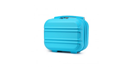 K1871-1L - Kono 12 Inch Lightweight Hard Shell ABS Vanity Case - Blue