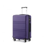 K1871-1L – Kono ABS 20 Inch Sculpted Horizontal Design Cabin Luggage – Purple